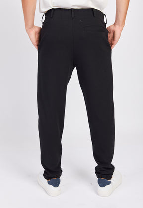 פפה ג'ינס מכנסיים ארוכים מחויטים בצבע שחור לגברים-Pepe Jeans London-S-נאקו