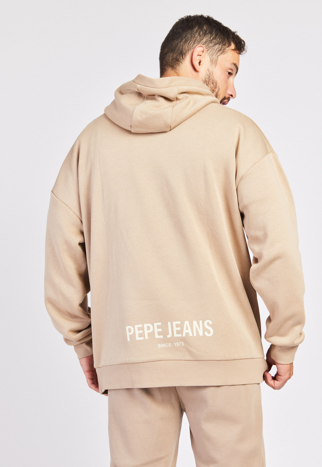 פפה ג'ינס קפוצ'ון בצבע בז' לגברים-Pepe Jeans London-S-נאקו