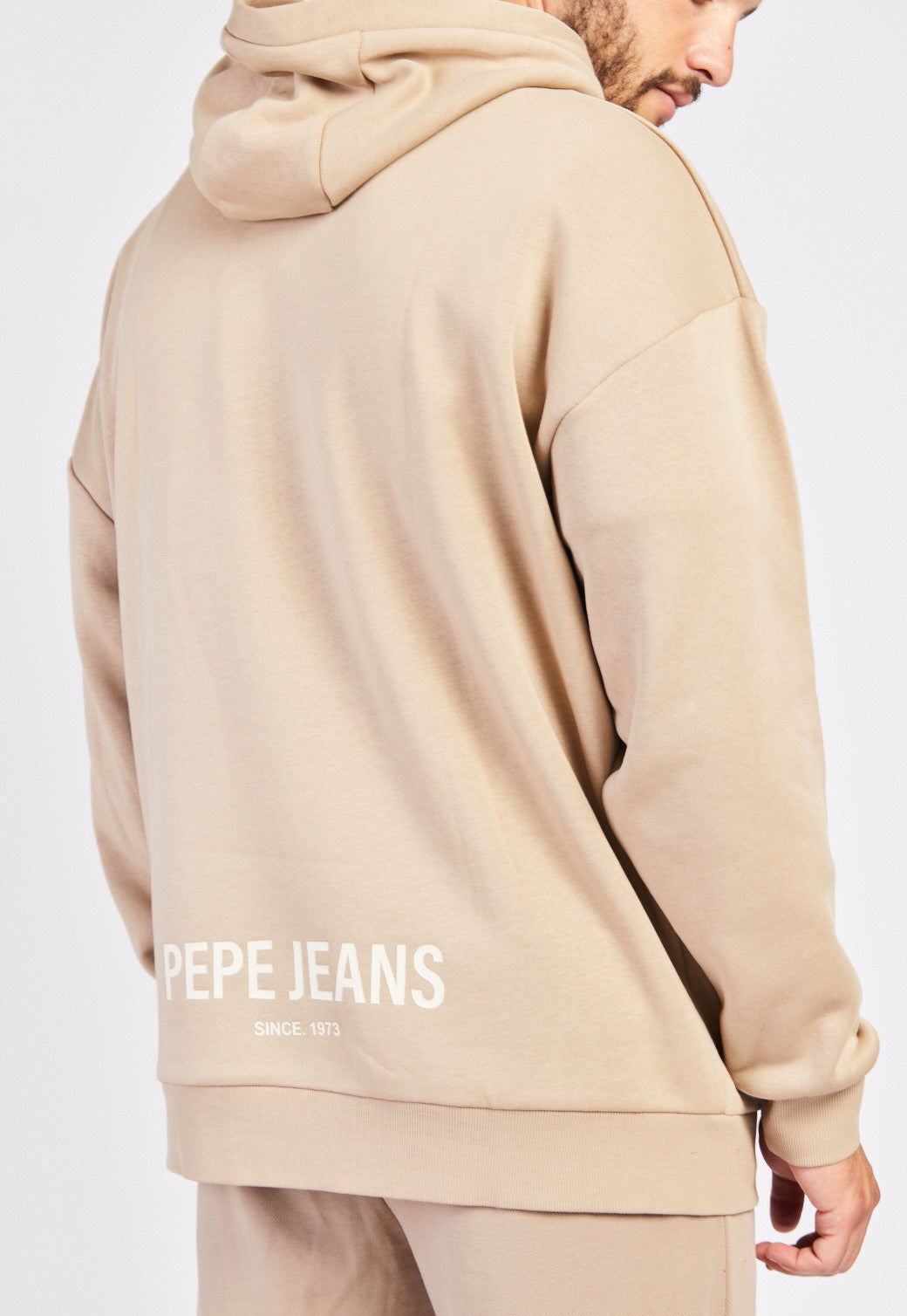 פפה ג'ינס קפוצ'ון בצבע בז' לגברים-Pepe Jeans London-S-נאקו