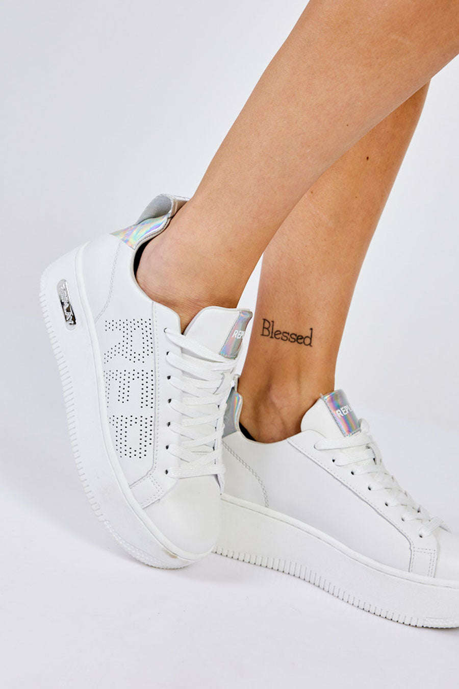 ריפליי נעלי סניקרס פלטפורמה Epic High בצבע לבן לנשים-Replay-36-נאקו