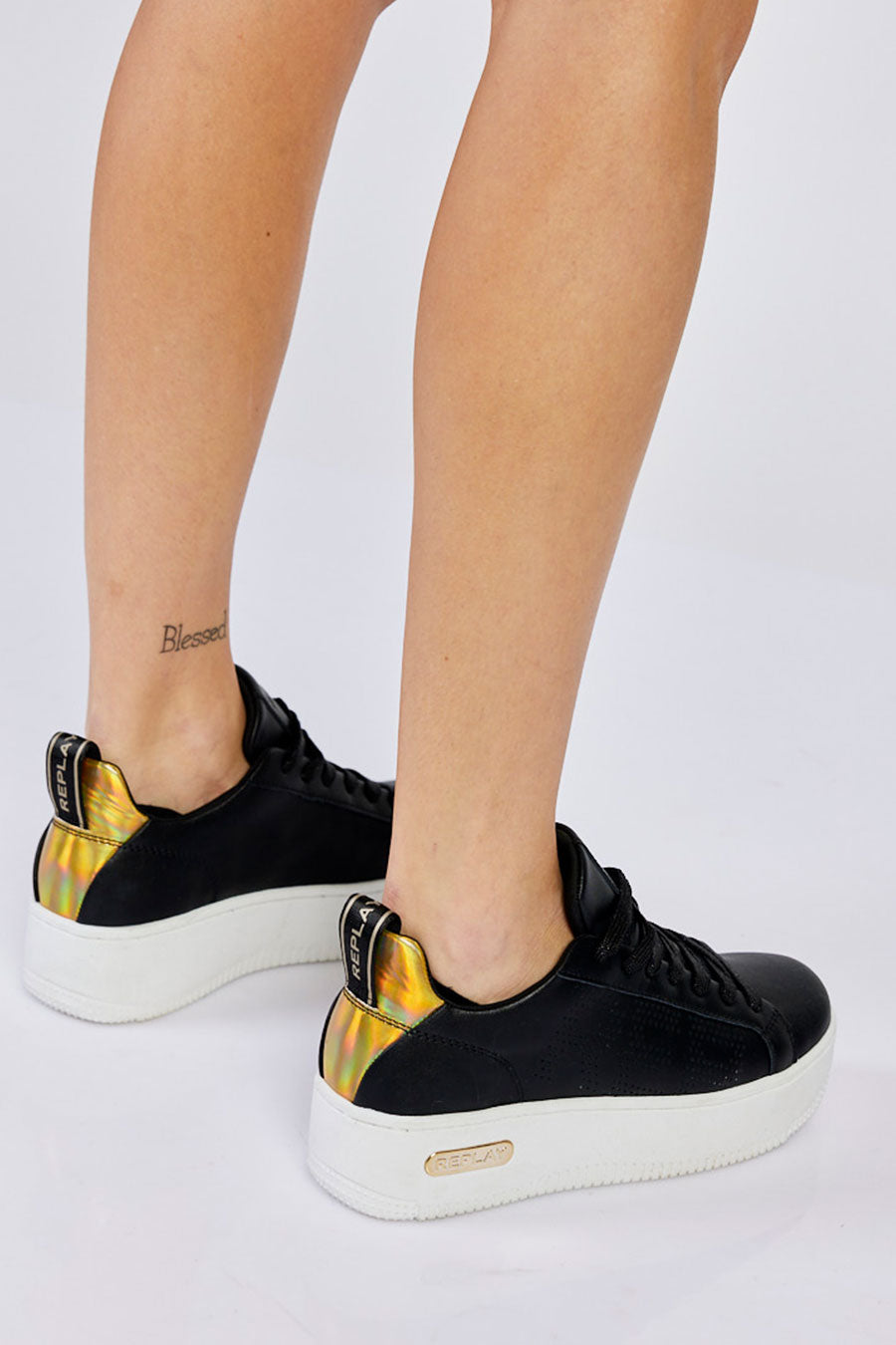 ריפליי נעלי סניקרס פלטפורמה Epic High בצבע שחור לנשים-Replay-36-נאקו