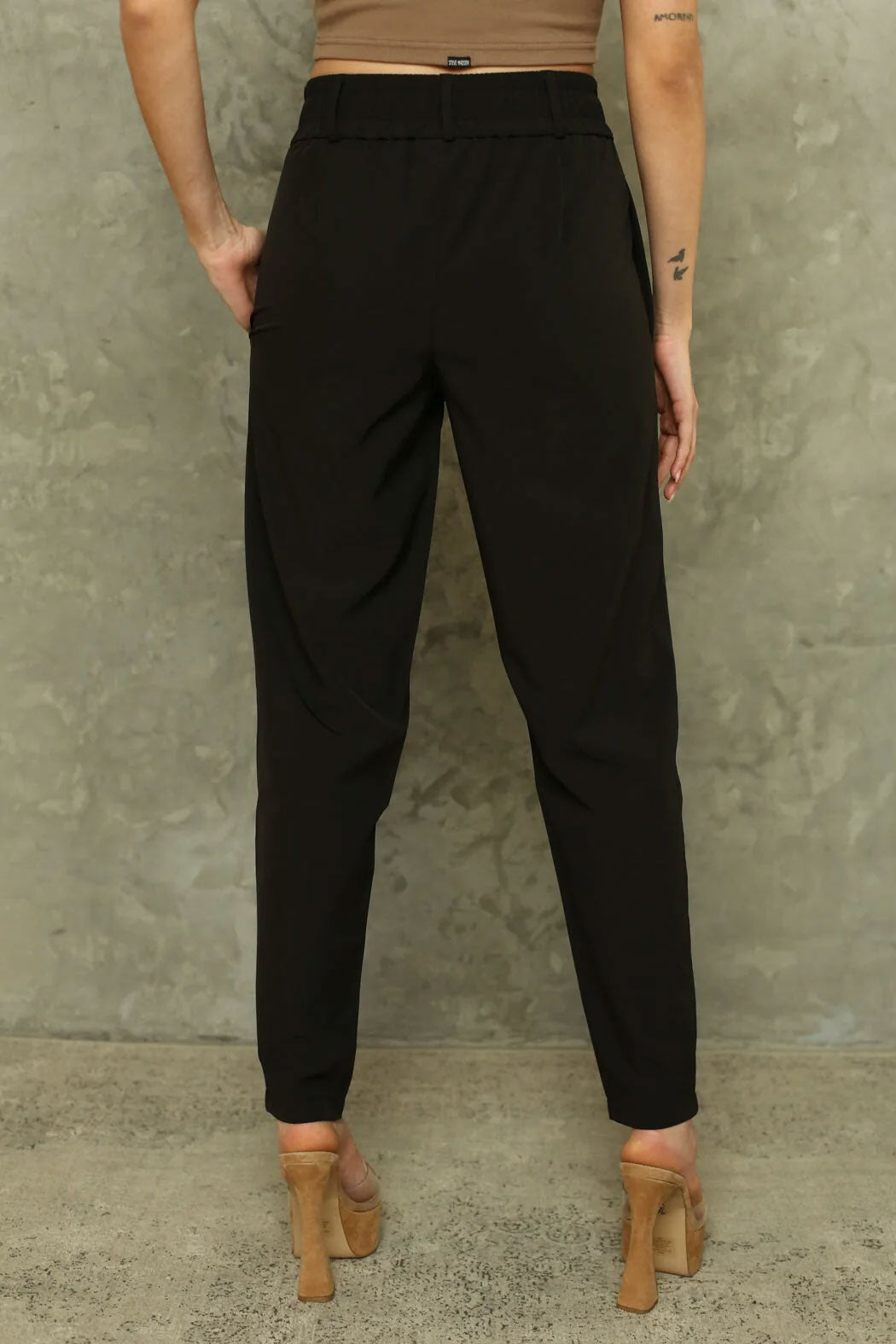סטיב מאדן מכנסי ניילון FRANCIS בצבע שחור לנשים-Steve Madden-XS-נאקו