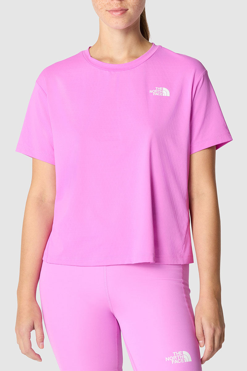 דה נורת' פייס חולצת טישירט Flex Circuit בצבע ורוד לנשים-The North Face-XS-נאקו