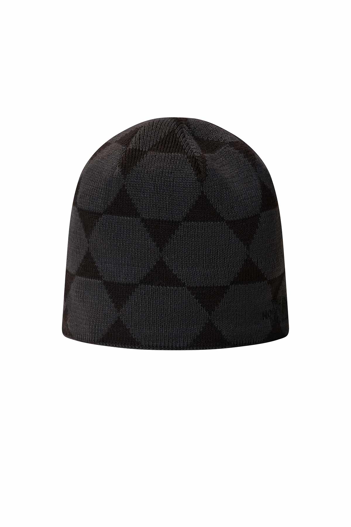 כובע גרב North Face Jim Beanie בצבע אפור רקמה