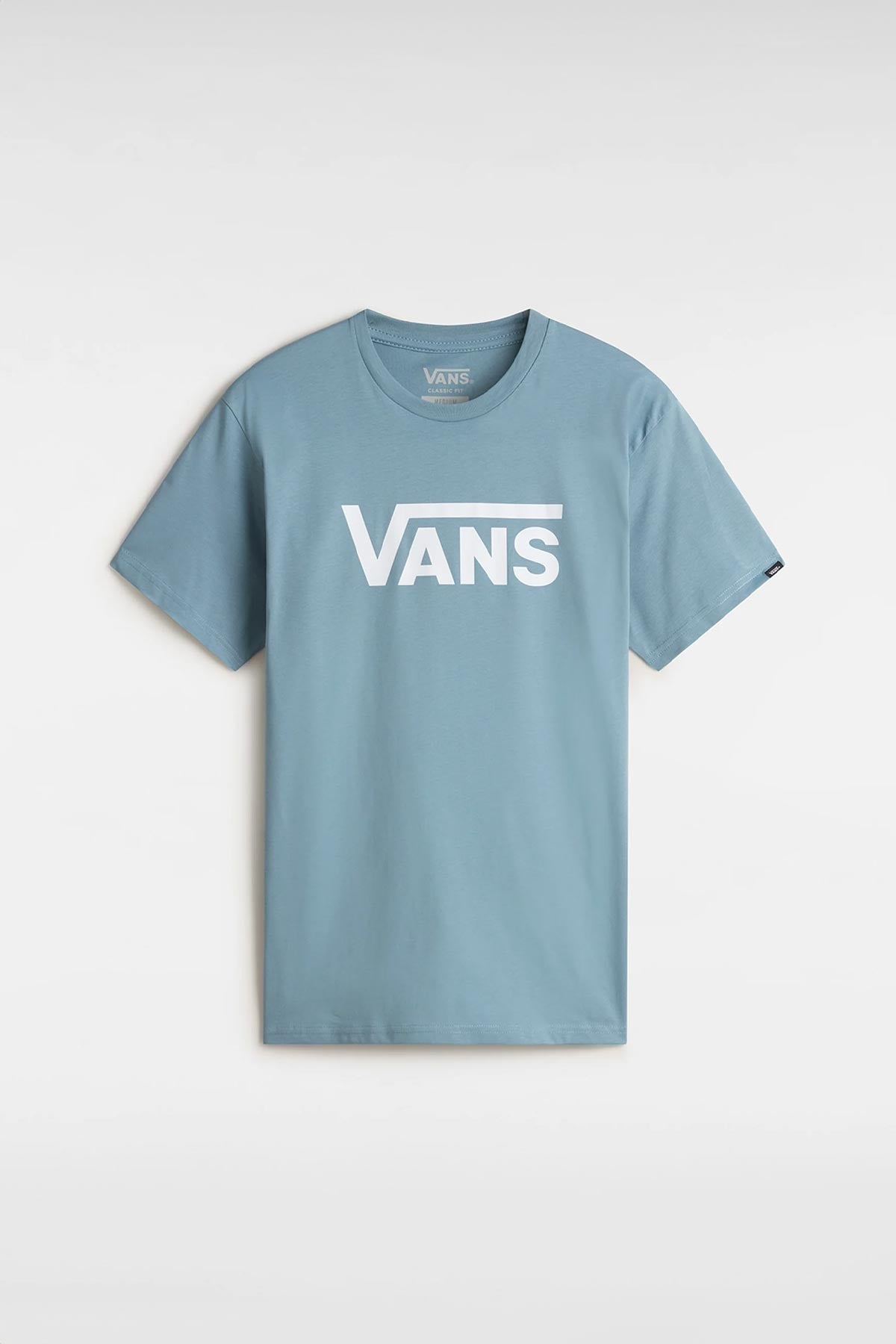 Vans חולצת טישירט Classic קצרה בצבע כחול בהיר לגברים