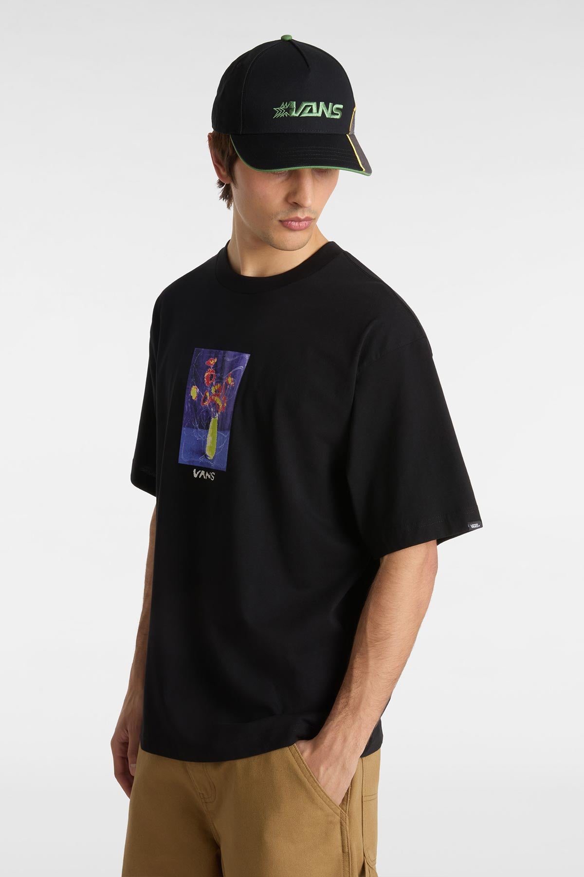 Vans חולצת טי קצרה בגזרה משוחררת Decor לגברים