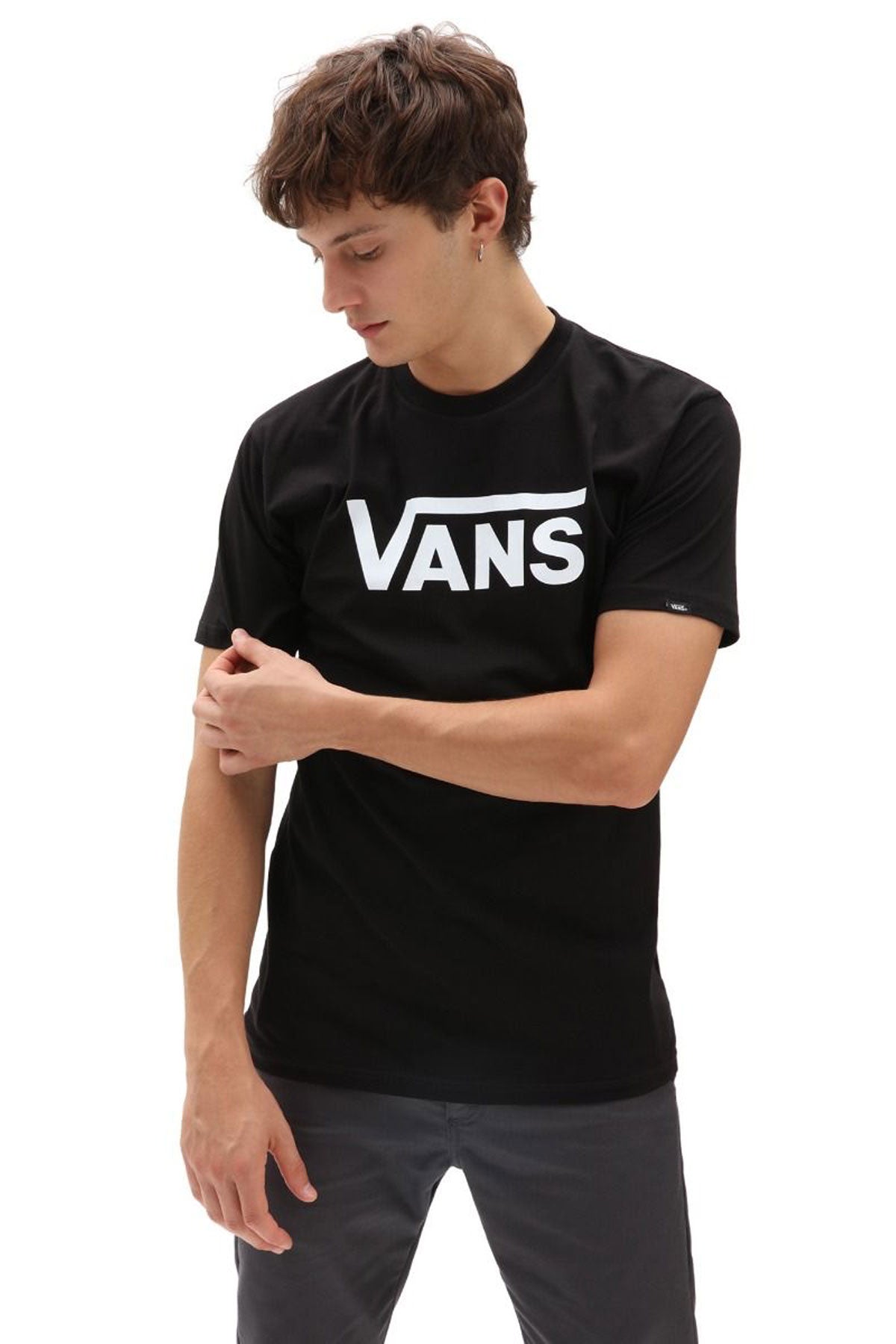 ואנס חולצת טישירט קצרה Classic בצבע שחור לגברים-Vans-XS-נאקו