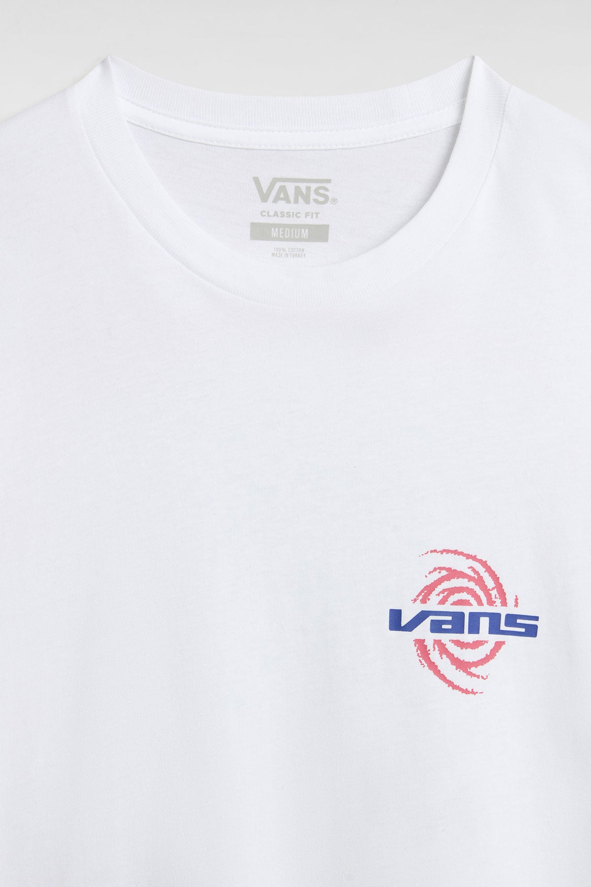 ואנס חולצת טישירט קצרה Wormhole בצבע לבן לגברים-Vans-XS-נאקו