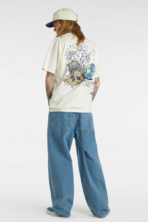 ואנס חולצת טישירט קצרה Whats Inside בצבע שמנת לגברים-Vans-XS-נאקו