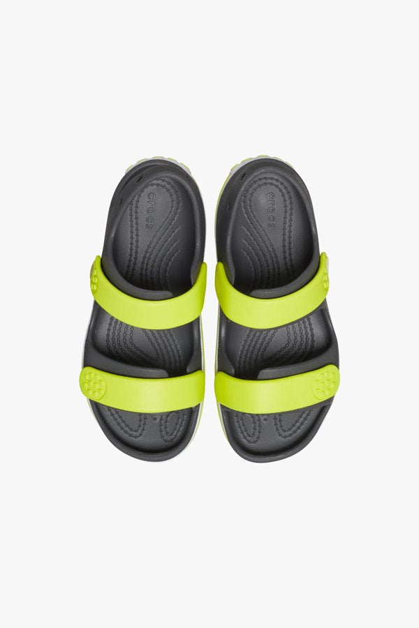 סנדלי קרוקס Crocband Cruiser Sandal K לילדים בצבע אפור/ירוק זרחני