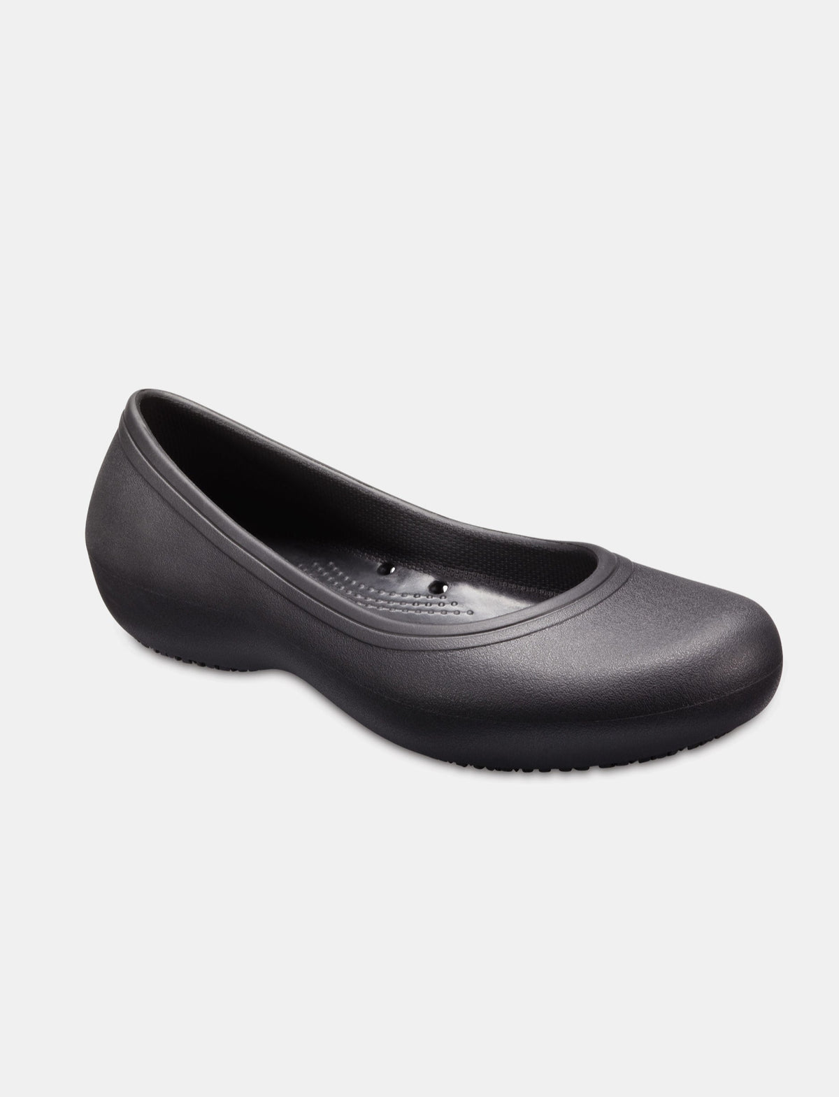 Crocs At Work Flat - נעלי סירה שטוחות קרוקס לנשים בצבע שחור-Crocs-38-39-נאקו
