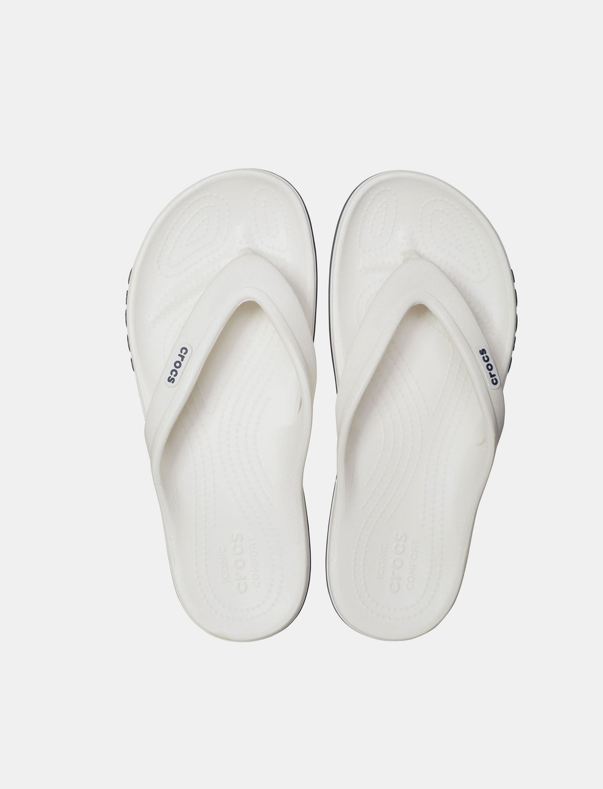 Crocs Bayaband Flip - כפכפים לגבר קרוקס באיה באנד בצבע לבן/נייבי-Crocs-M10/W12-נאקו