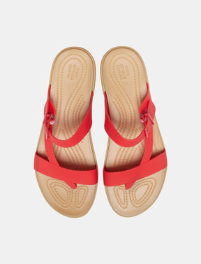Crocs Tulum Toe Post Sandal - כפכפי אצבע לנשים קרוקס עודפים בצבע כתום-Crocs-37-38-נאקו