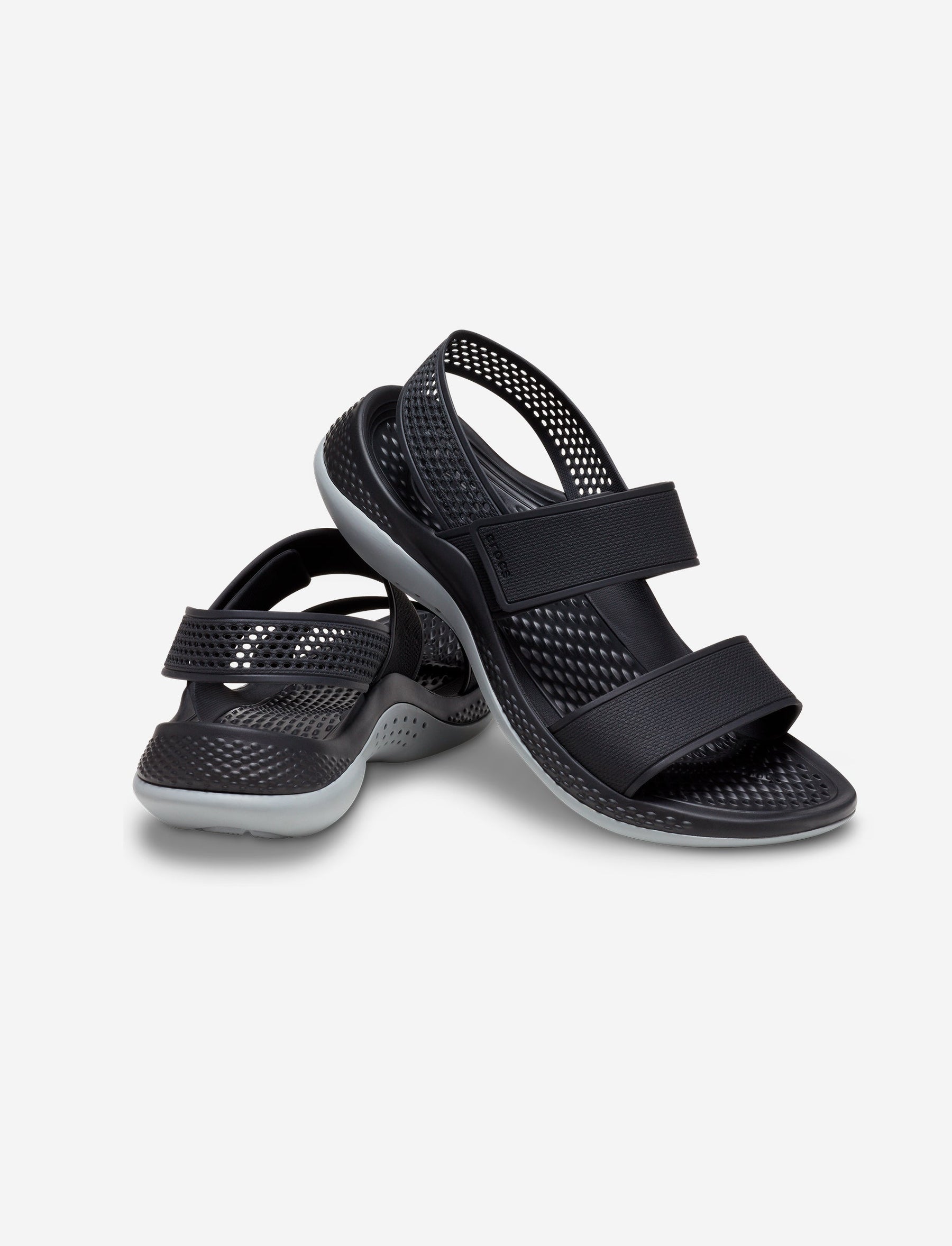 Crocs LiteRide 360 Sandal W - סנדלי לייט רייד קרוקס נשים בצבע שחור/אפור בהיר-Crocs-41-42-נאקו