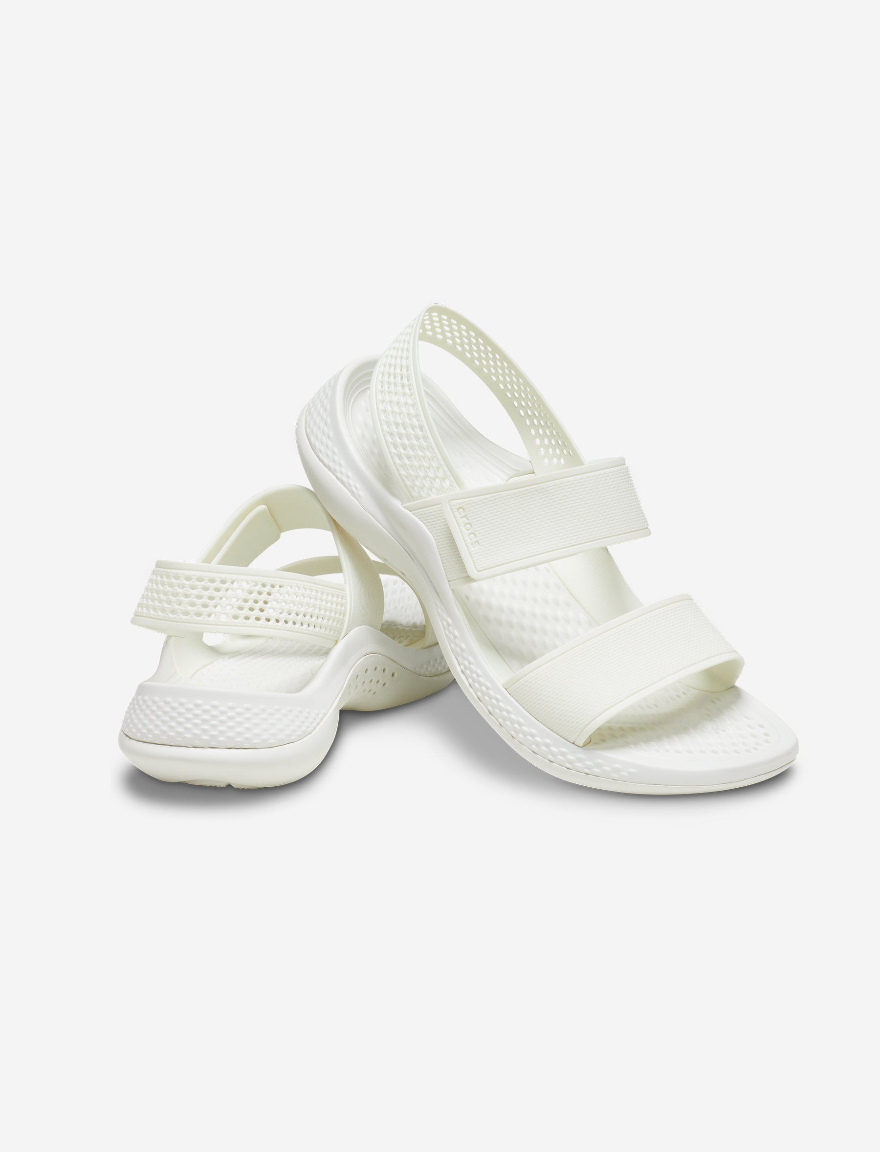 Crocs LiteRide 360 Sandal W - סנדלי לייט רייד קרוקס נשים בצבע כמעט לבן-Crocs-36-37-נאקו