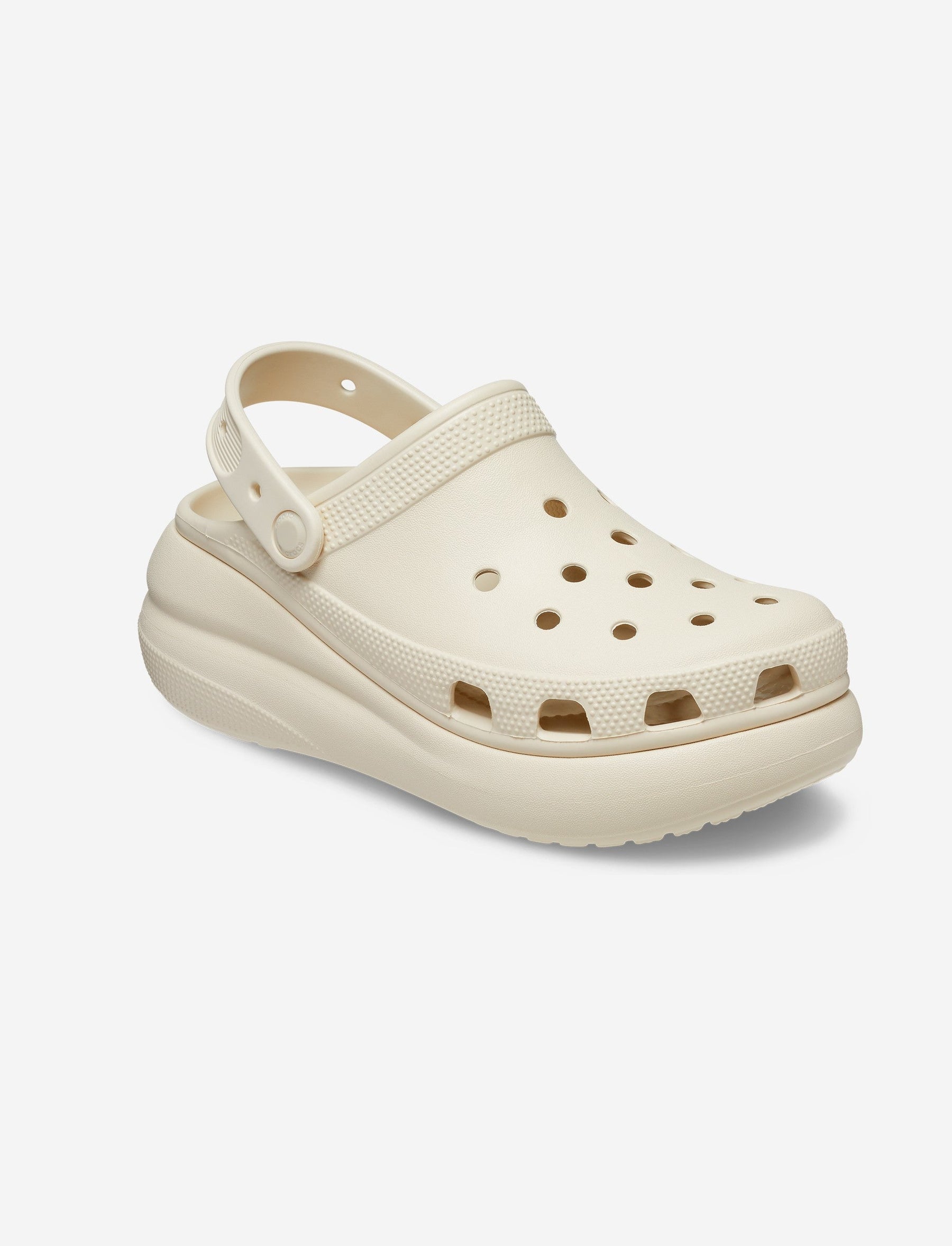 Crocs Classic Crush Clog - כפכפי פלטפורמה קרוקס קראש לנשים בצבע עצם-Crocs-36-37-נאקו