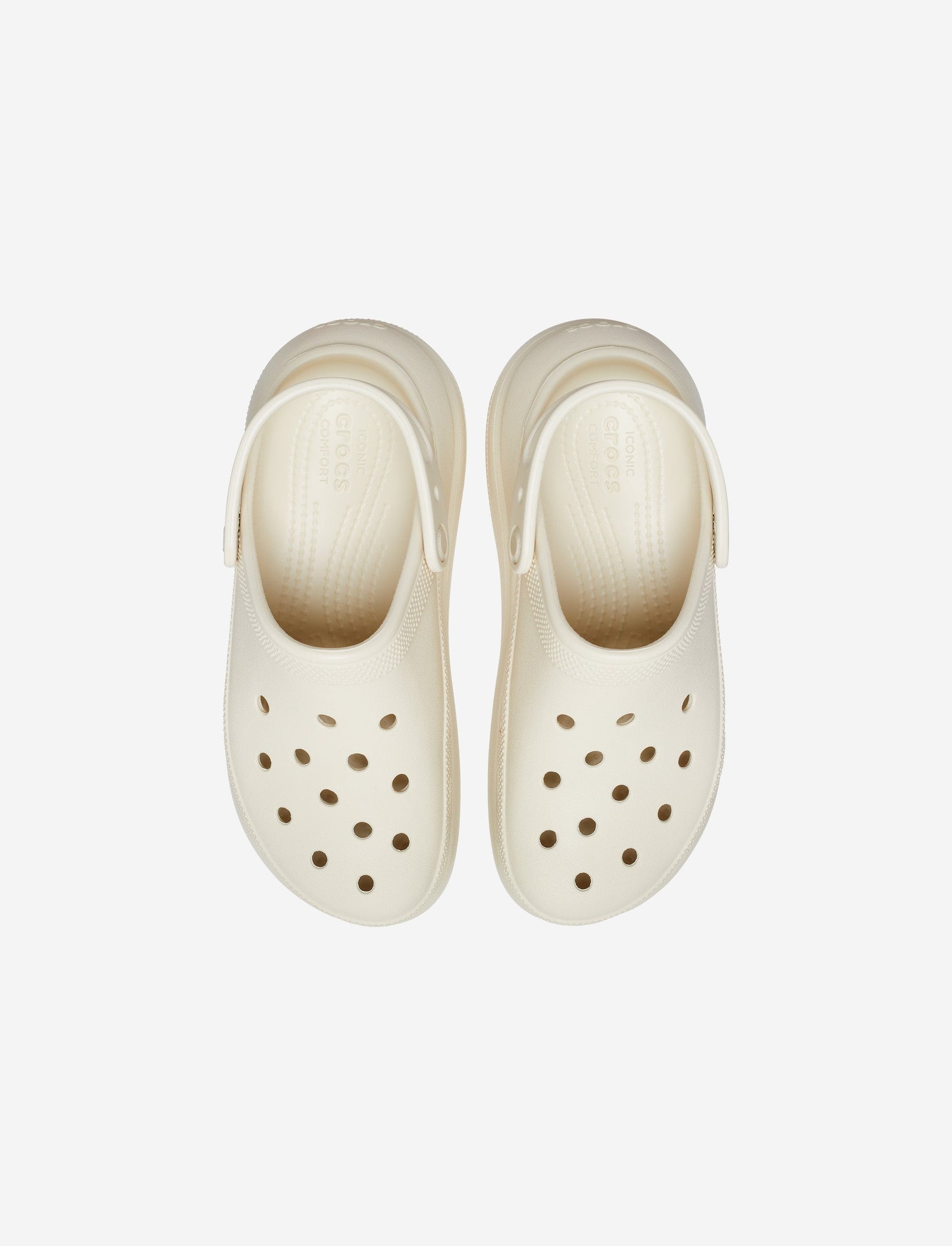 Crocs Classic Crush Clog - כפכפי פלטפורמה קרוקס קראש לנשים בצבע עצם-Crocs-36-37-נאקו