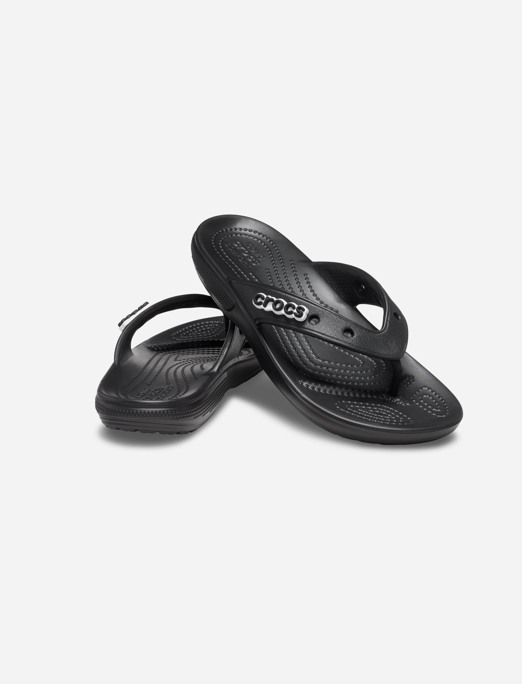 Crocs Classic Crocs Flip - כפכפי אצבע קלאסיים לנשים קרוקס בצבע שחור-Crocs-41-42-נאקו