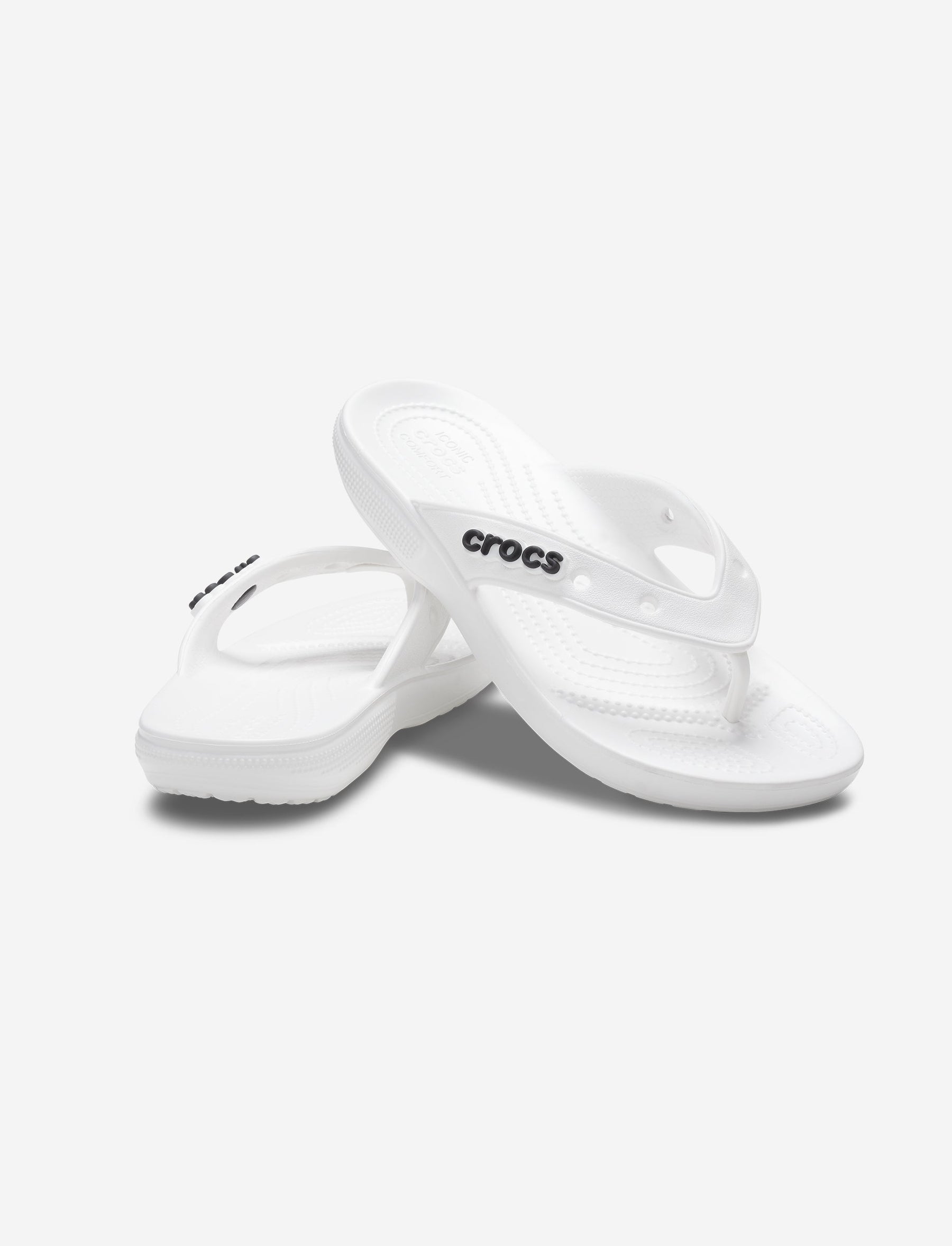 Crocs Classic Crocs Flip - כפכפי אצבע קלאסיים לנשים קרוקס בצבע לבן-Crocs-41-42-נאקו