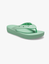 Crocs Classic Platform Flip - כפכפי אצבע פלטפורמה לנשים קרוקס בצבע ג'ייד-Crocs-41-42-נאקו