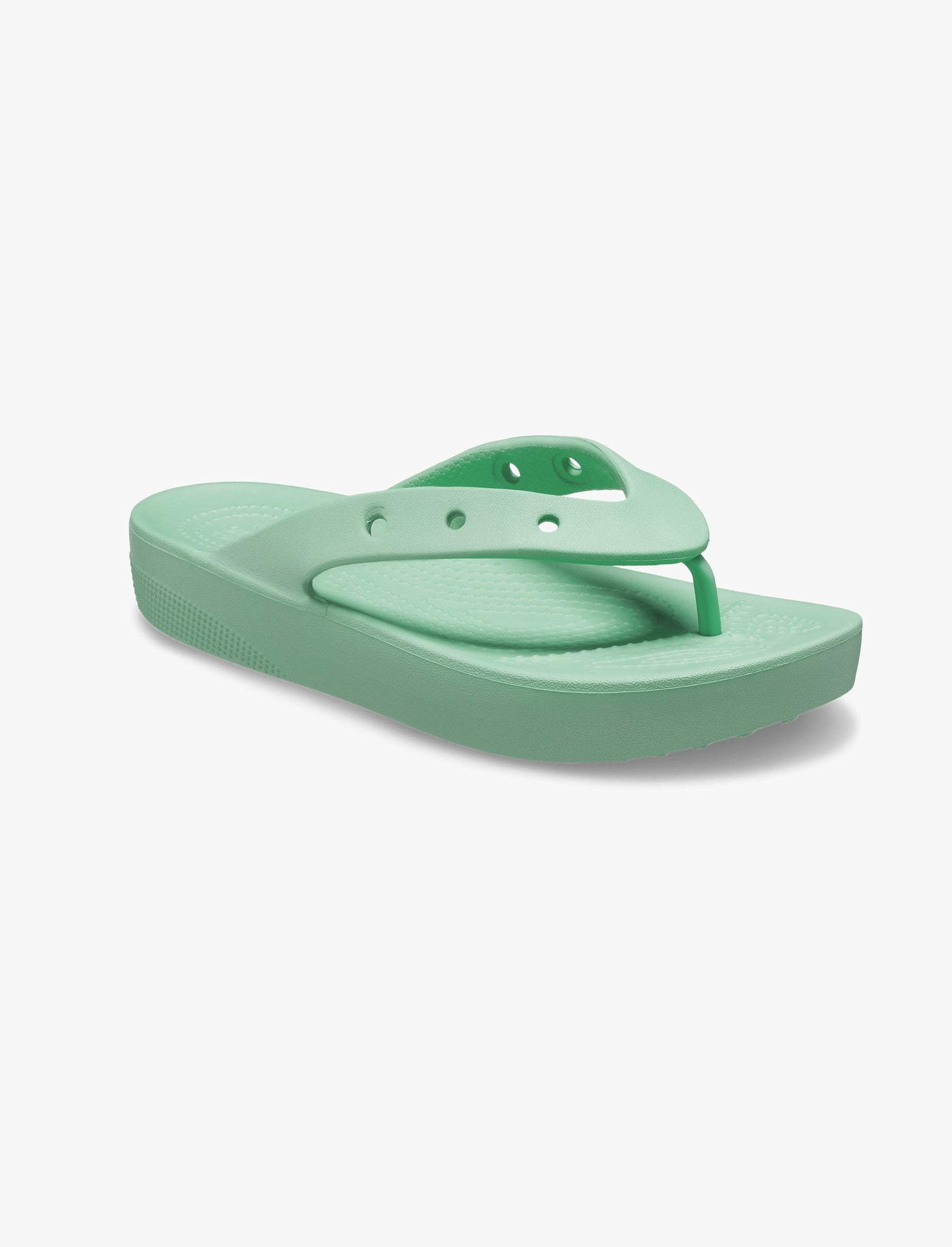Crocs Classic Platform Flip - כפכפי אצבע פלטפורמה לנשים קרוקס בצבע ג'ייד-Crocs-41-42-נאקו