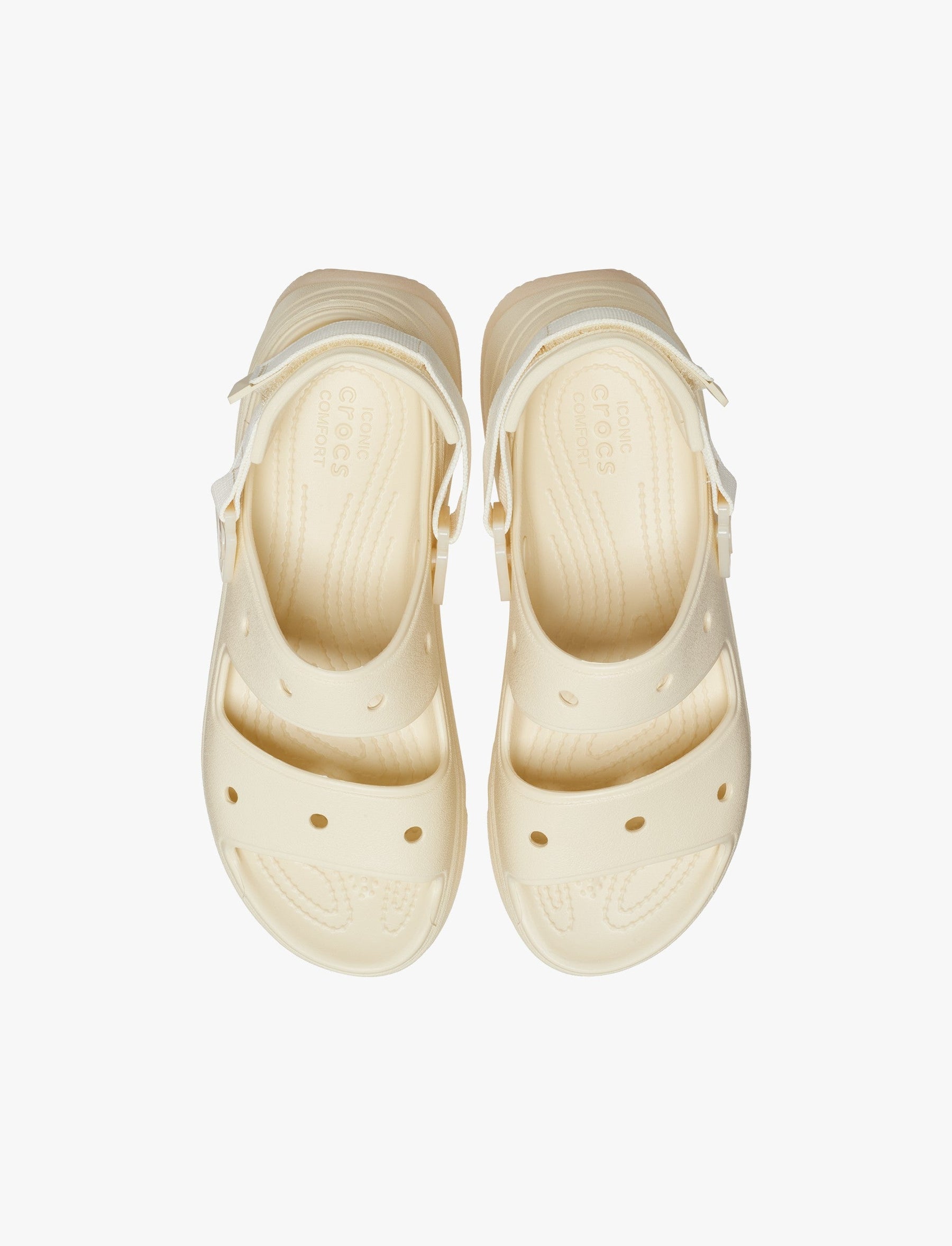 Crocs Classic Hiker Xscape Sandal - נעלי פלטפורמה קרוקס לנשים בצבע וניל קרוקס-Crocs-36-37-נאקו
