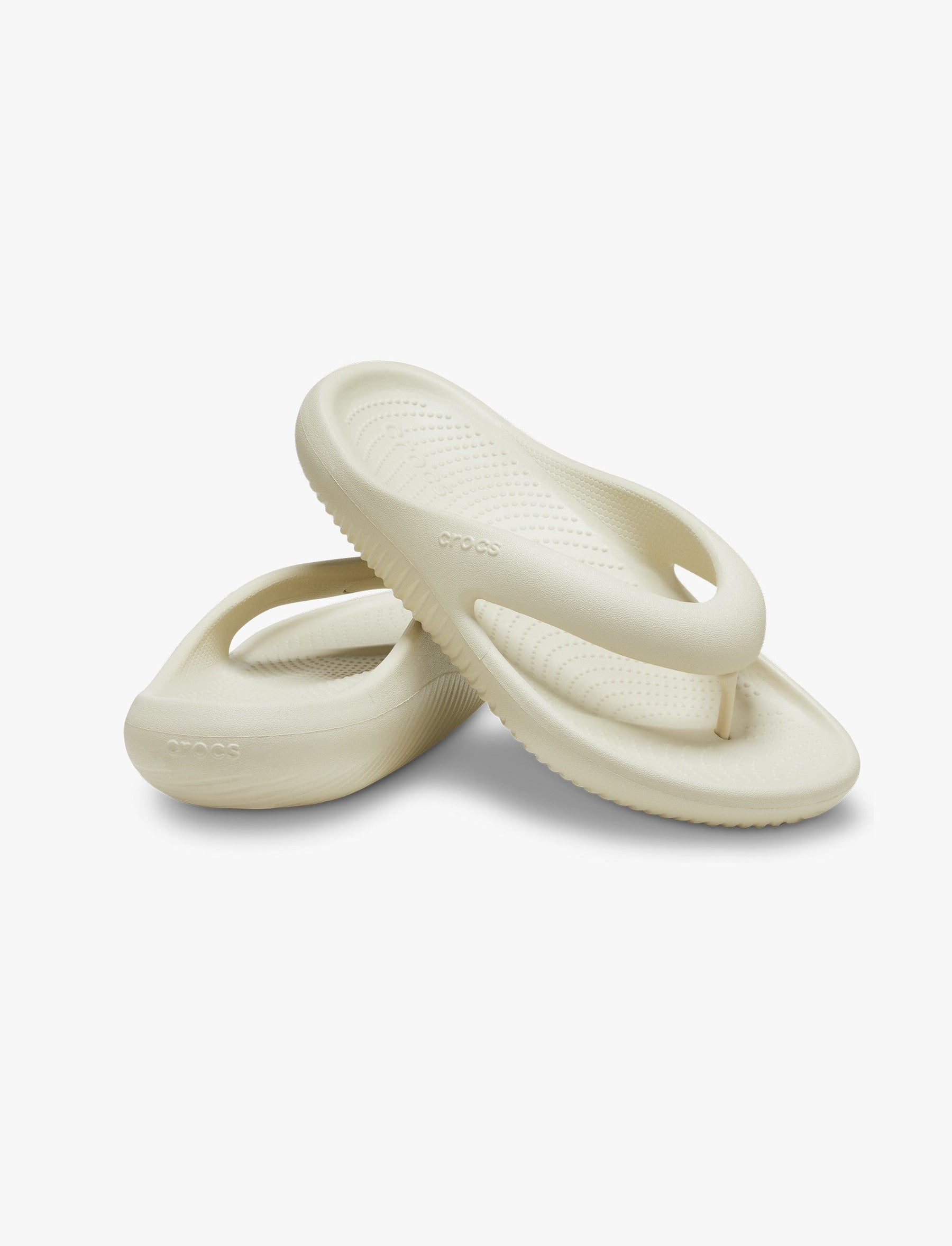 Crocs Mellow Flip - כפכפי אצבע קרוקס לנשים דגם מילו בצבע עצם-Crocs-36-37-נאקו