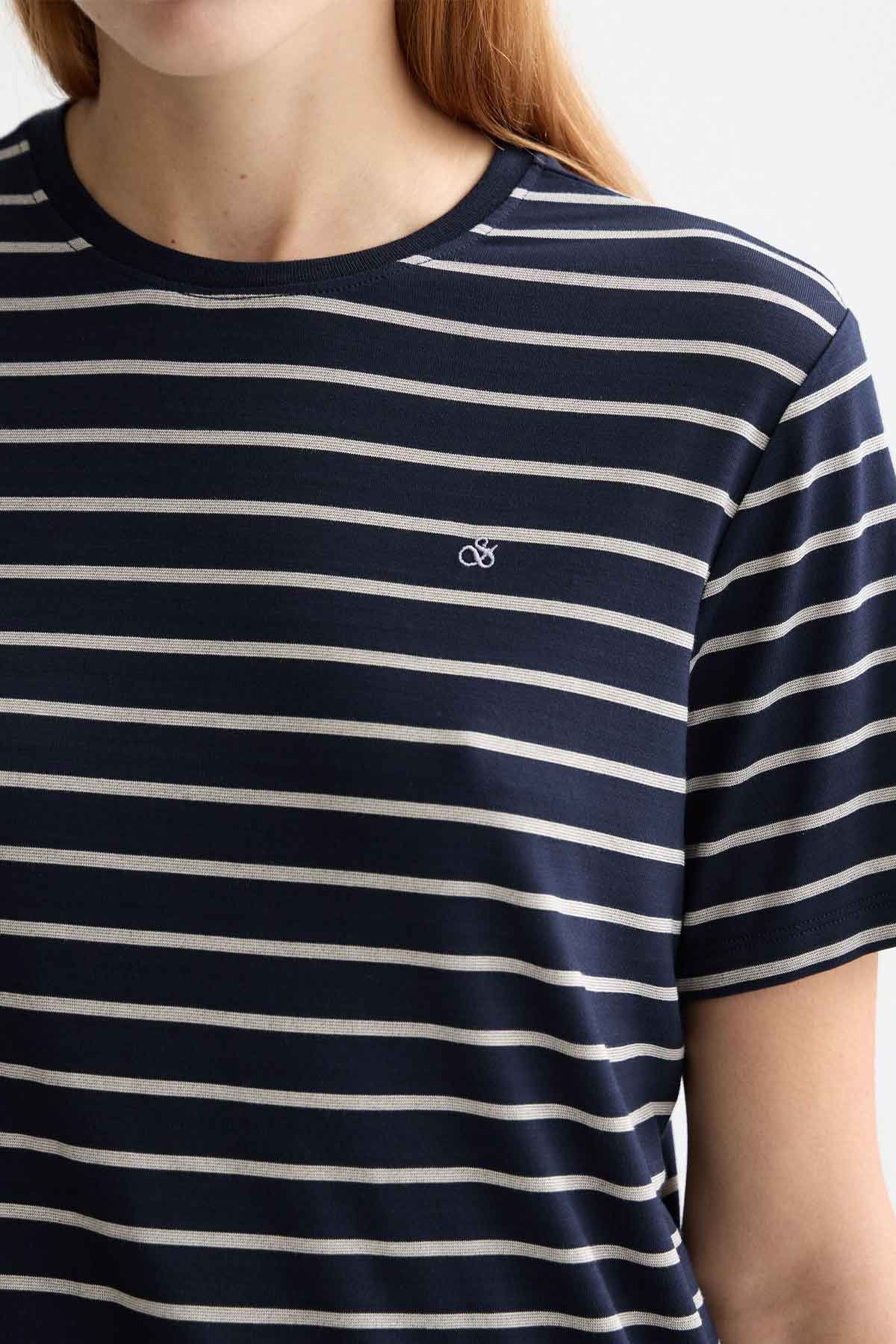 חולצת טישירט קצרה  Scotch & Soda Striped T Shirt