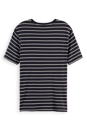 חולצת טישירט קצרה  Scotch & Soda Striped T Shirt