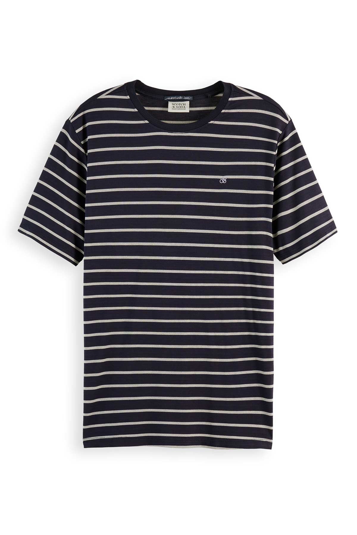 חולצת טישירט קצרה  Scotch & Soda Striped T Shirt