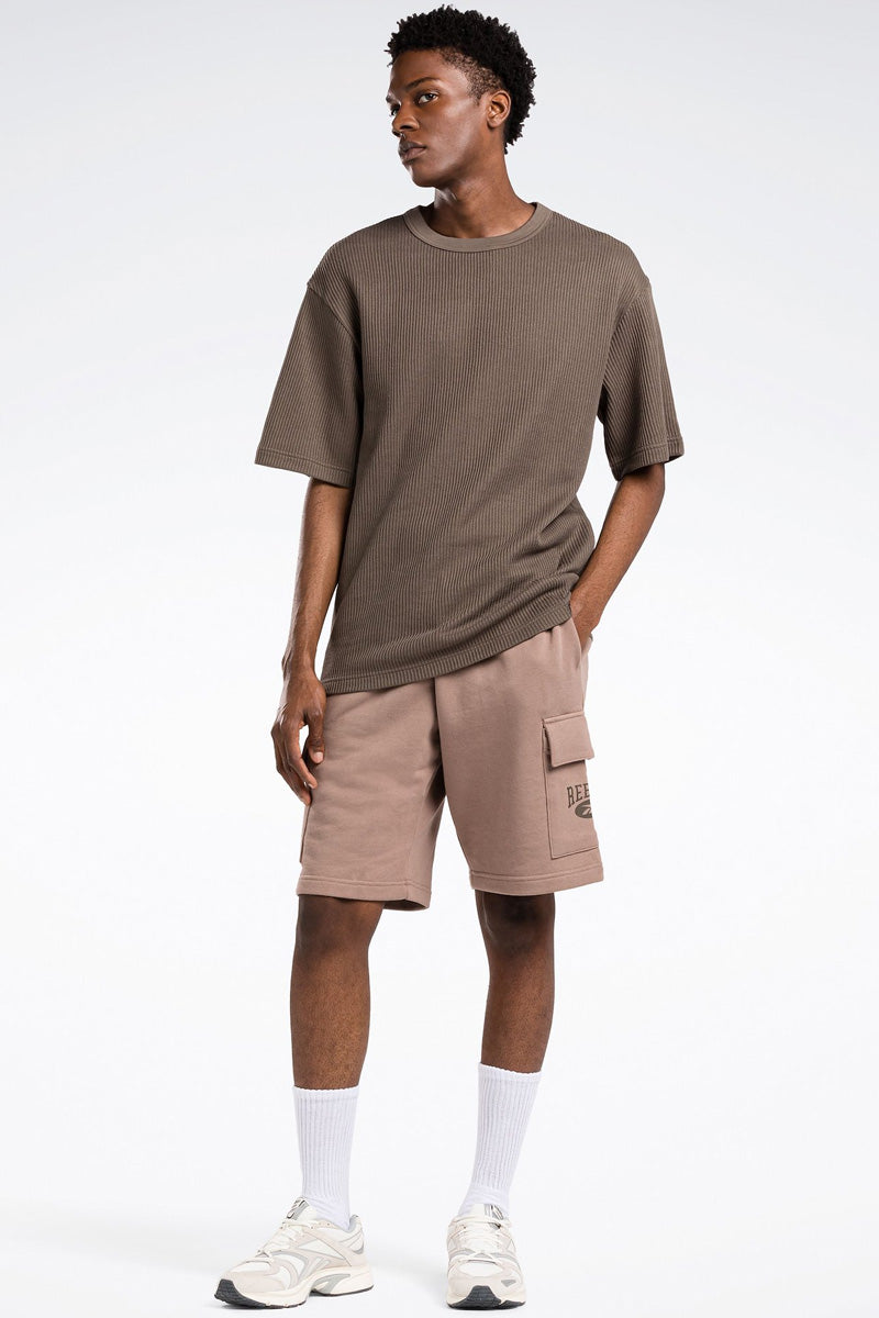 חולצת טישירט ריבוק CL WDE REEBOK אוברסייז לגברים בצבע חום-Reebok-S-נאקו