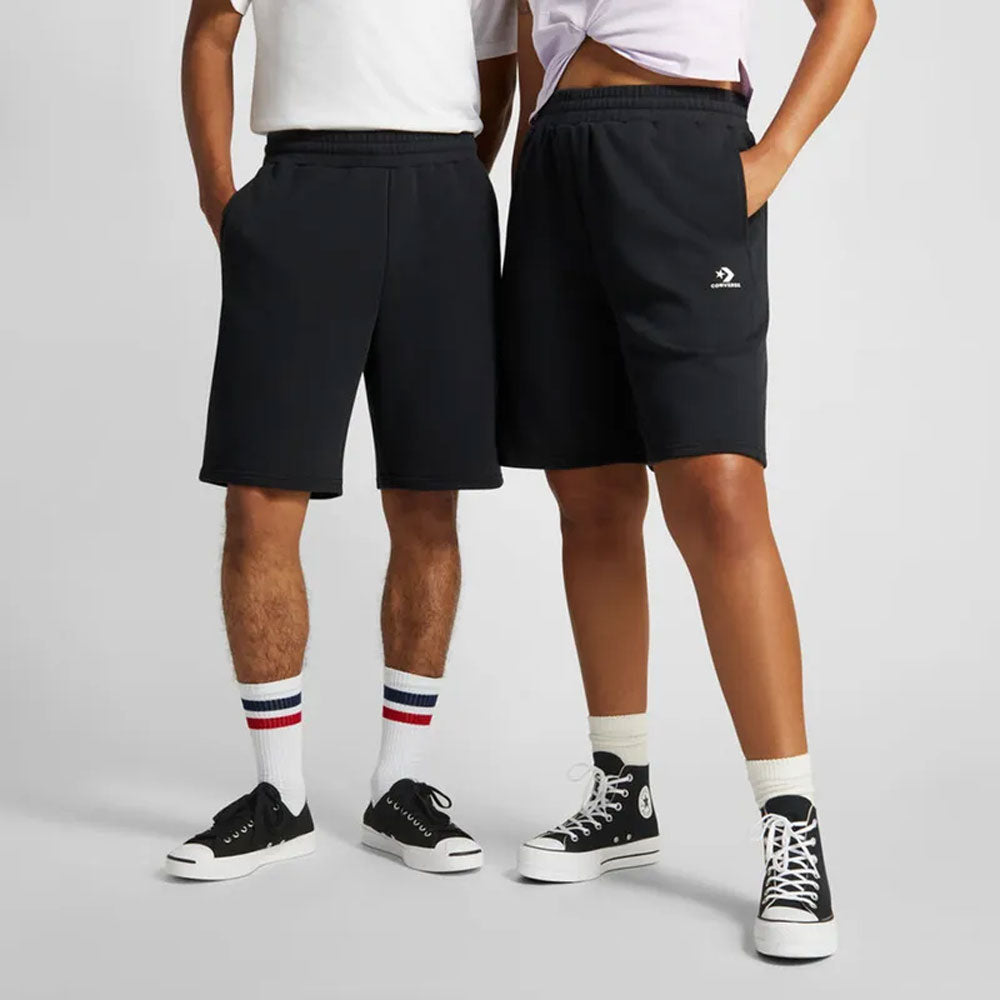 קונברס אולסטאר מכנסי פוטר קצרים בצבע שחור לנשים וגברים-Converse All Star-S-נאקו
