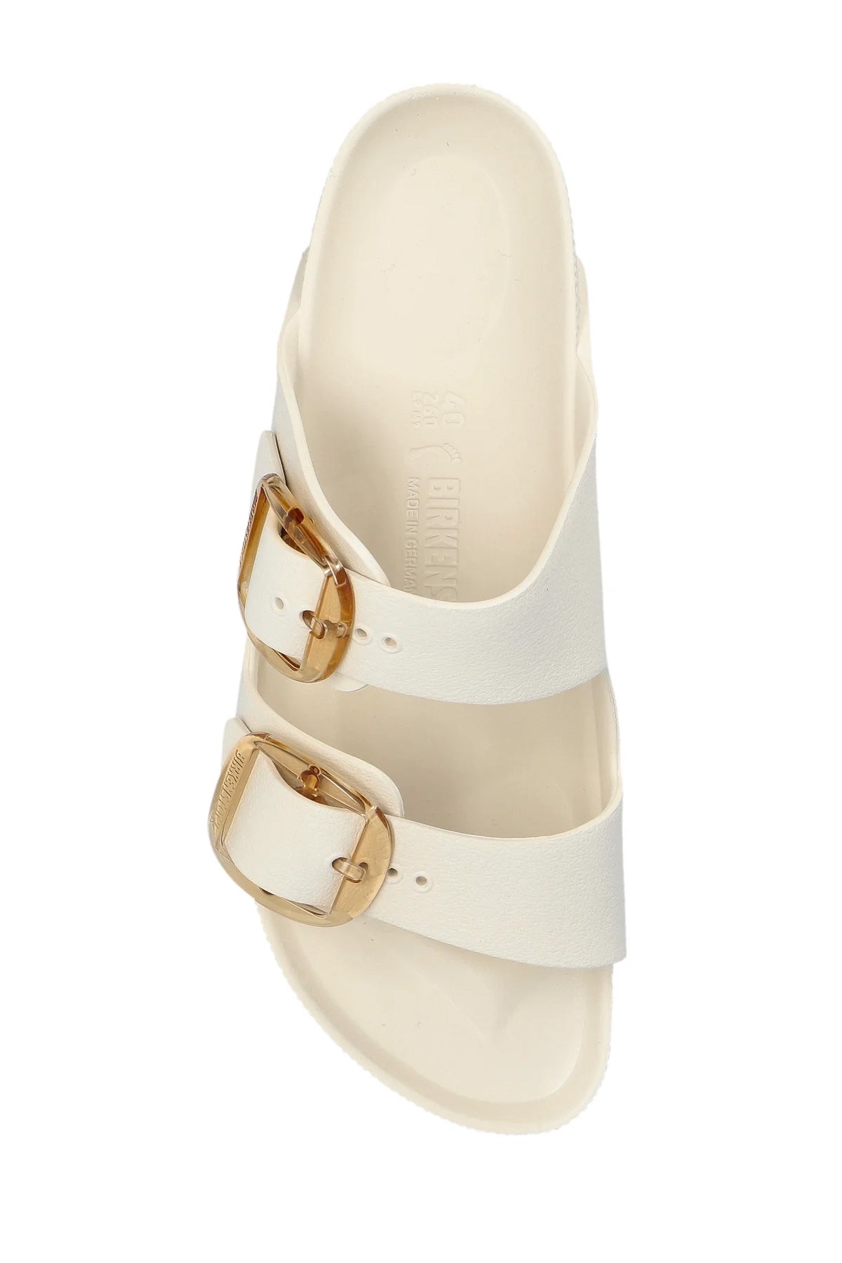 Birkenstock כפכפי Arizona Big Buckle EVA בצבע שמנת לנשים