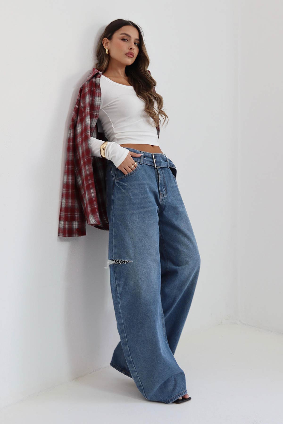 ג'ינס חגורה אוליביה