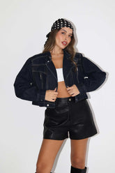 ג'קט ג'ינס לורן כחול כהה