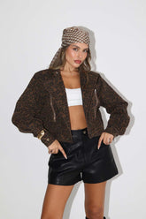 ג'קט ג'ינס לורן מנומר