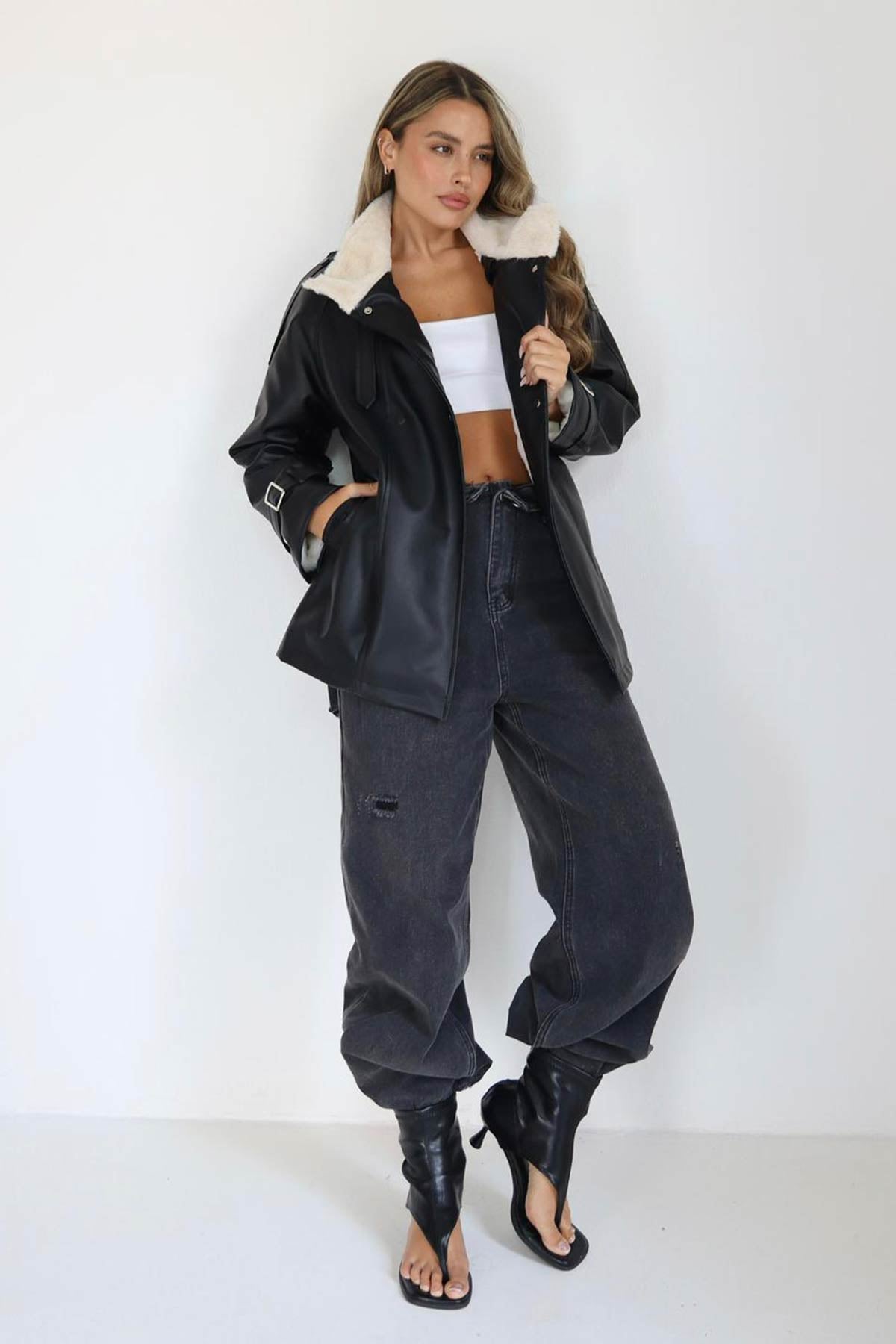 ג׳קט עור קראש