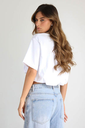 חולצת קרופ גולדי