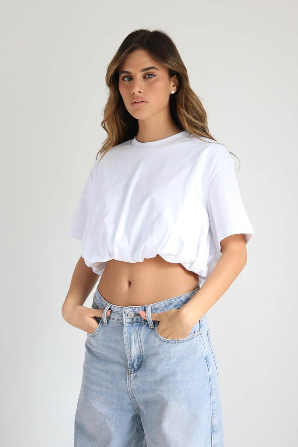 חולצת קרופ גולדי