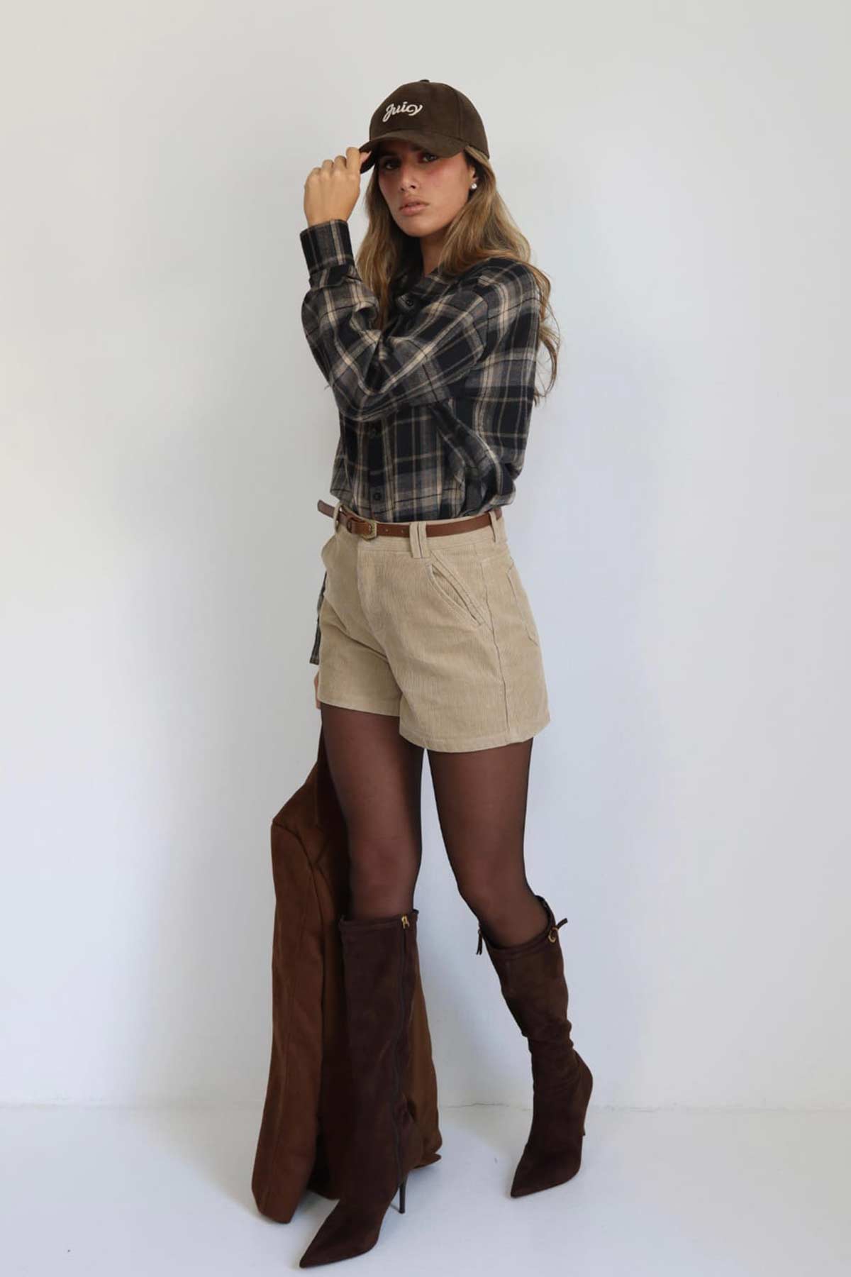 מכנסי קורדרוי וחגורה אביגיל