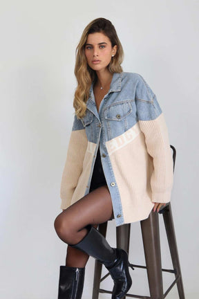 ג'קט סריג ג'ינס ליה