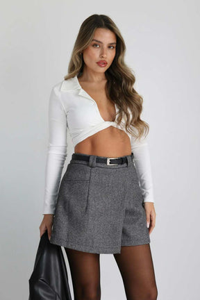 שורט חצאית אסימטרי לילה