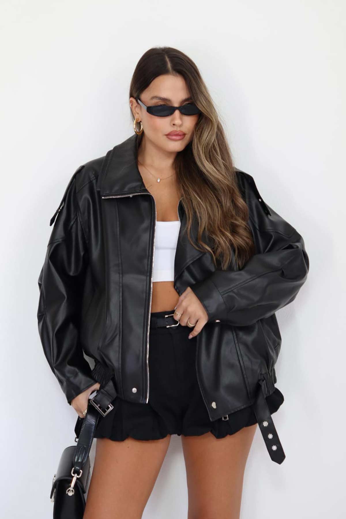 ג'קט דמוי עור פיבי