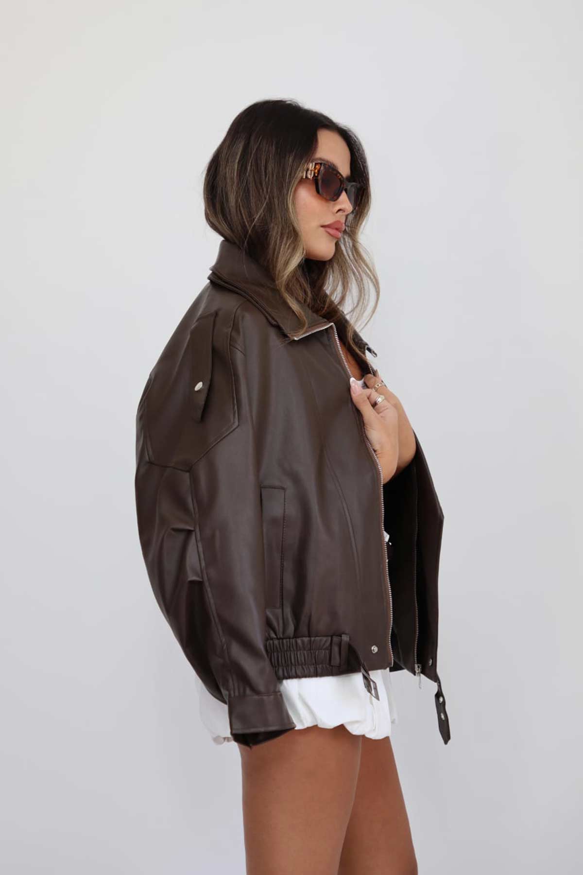 ג'קט דמוי עור פיבי