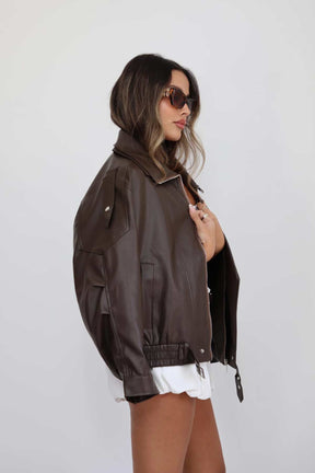 ג'קט דמוי עור פיבי