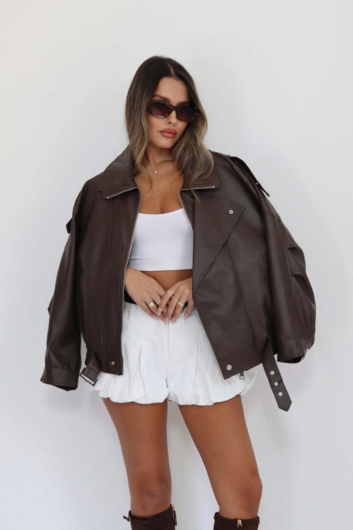 ג'קט דמוי עור פיבי