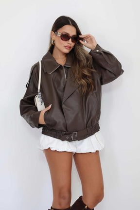 ג'קט דמוי עור פיבי