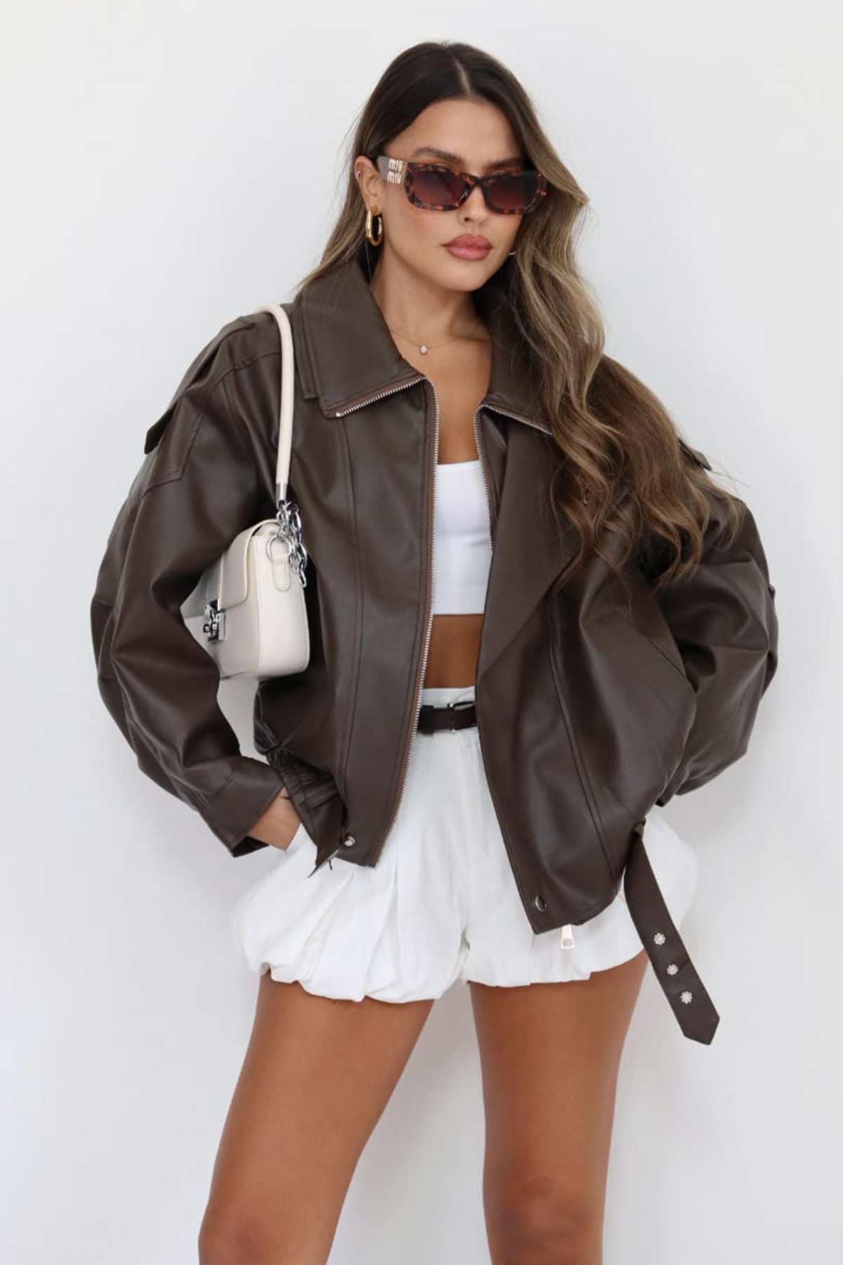 ג'קט דמוי עור פיבי