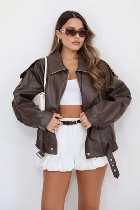 ג'קט דמוי עור פיבי