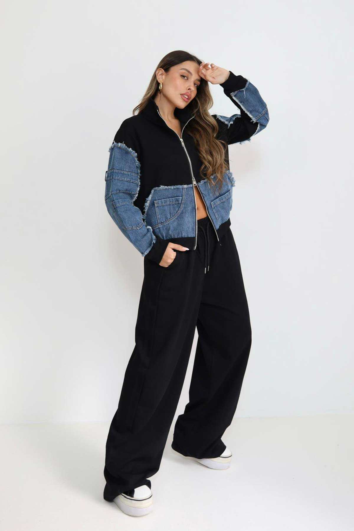 חליפת פרנץ' טרי שילוב ג'ינס דורות'י